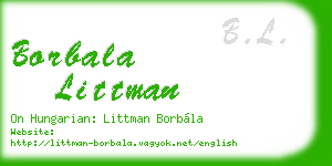 borbala littman business card